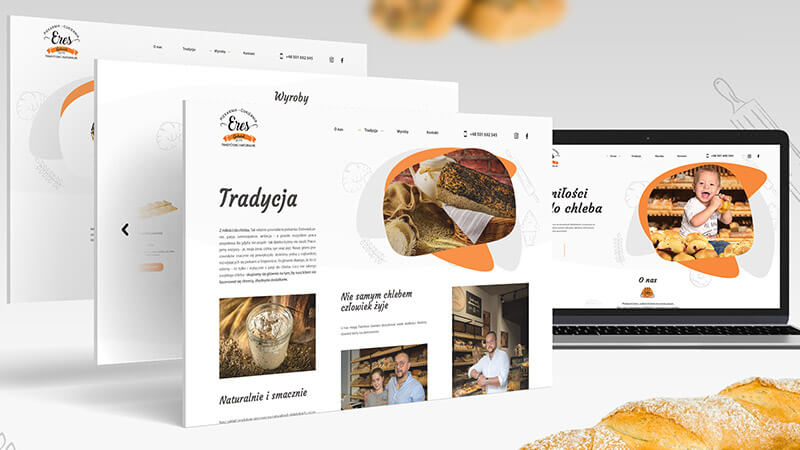 Ciekawy projekt strony internetowej piekarni z długoletnią tradycją - Piekarnia Eres